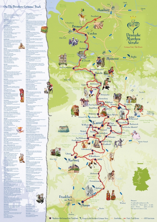 Map of German Fairy Tale Route