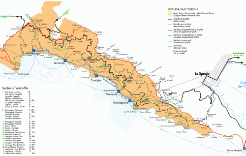 Hiking trails in the Cinque Terre