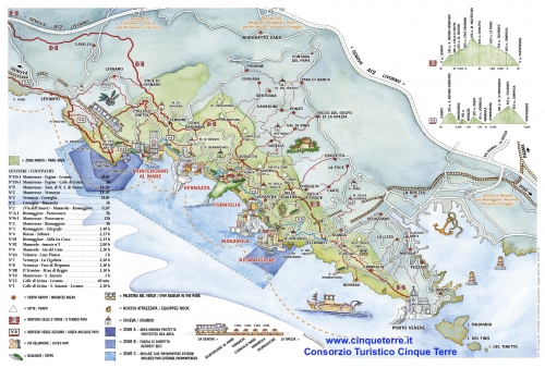 Cinque Terre map