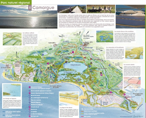 Map of the Camargue National Park