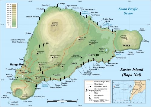 Map of Easter Island