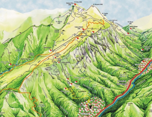 Bucegi National Park map