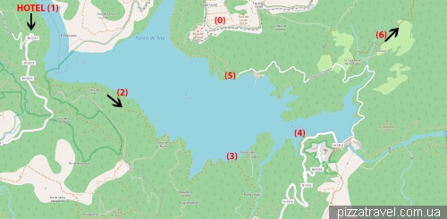 Map of the Sau reservoir