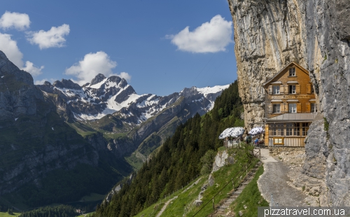 Ebenalp mountain and Aescher-Wildkirchli guest house