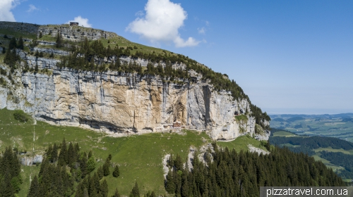 Ebenalp mountain and Aescher-Wildkirchli guest house