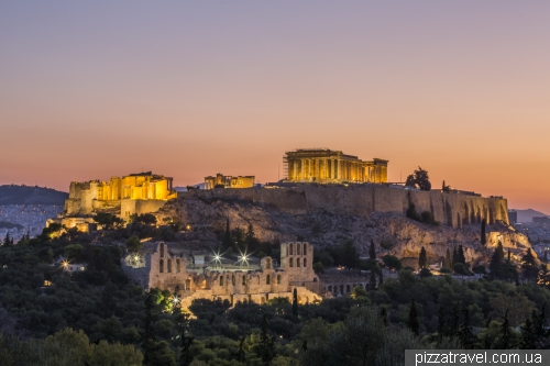 View of the Athenian Acropolis from Filopappou Hill