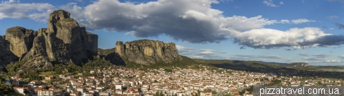 View of Kalambaka and Meteora rocks