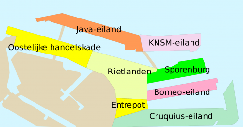 Amsterdam Eastern Docklands neighborhood map