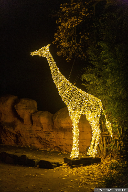 Різдвяне підсвічування у зоопарку Ганновера (Christmas Garden Hannover)