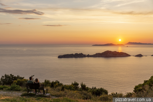 Afionas village is the best sunset place in Corfu