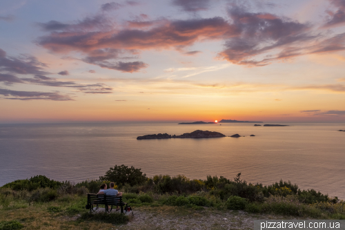 Afionas village is the best sunset place in Corfu