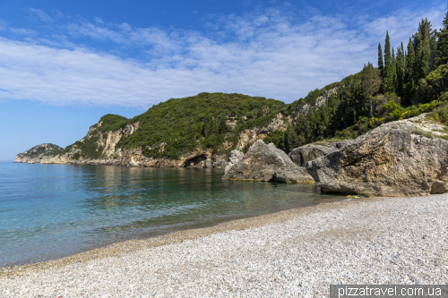 Liapades beach in Corfu