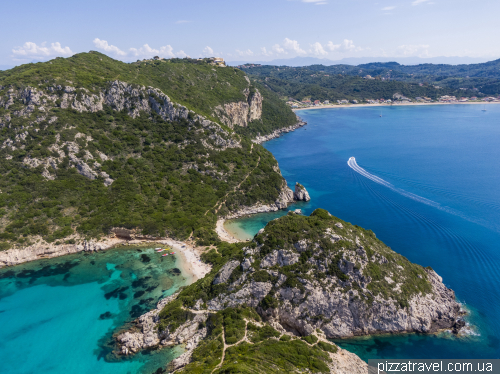 Пляж Порто Тимони (Porto Timoni) на Корфу