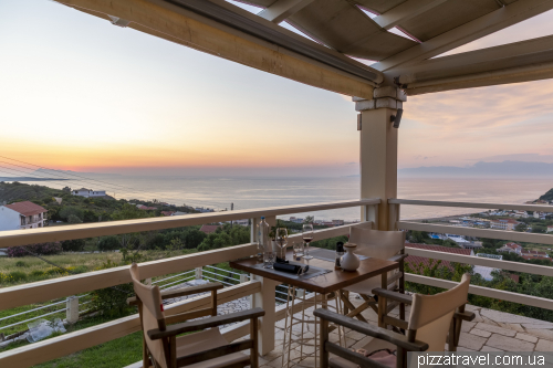 Restaurant with sunset view in Corfu