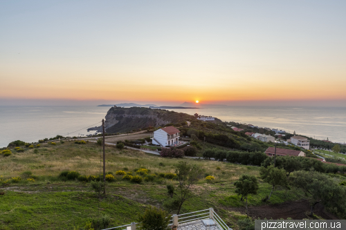 Restaurant with sunset view in Corfu