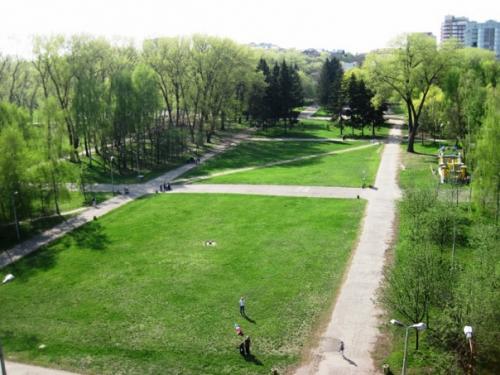 Municipal park view from the ferris wheel