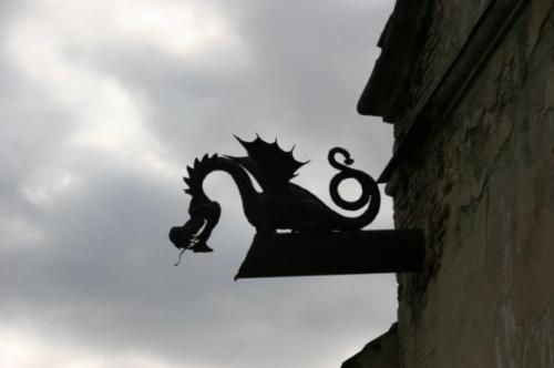 The castle is guarded by a dragon.