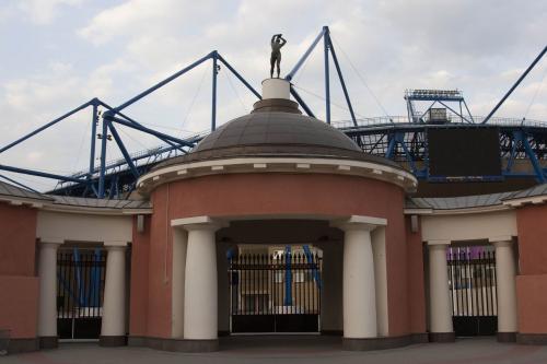 The gate is only thing that remained from the old stadium.