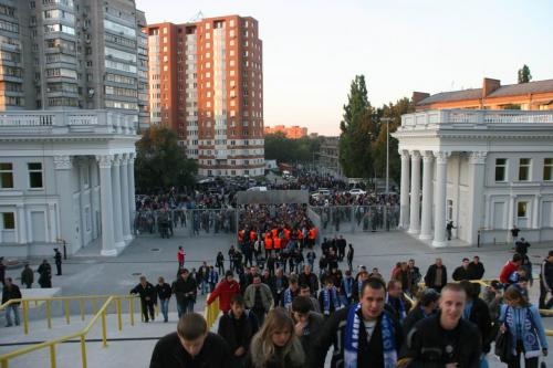 Fans on the way to the stadium