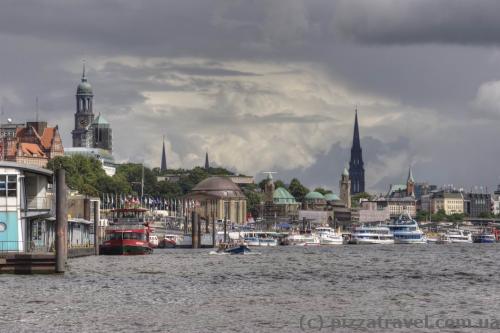 View of Hamburg from the fish market