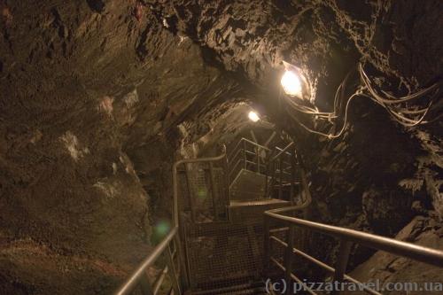 Part of the mine is equipped for the tourists.