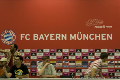 Hall for press conferences at the Allianz Arena stadium