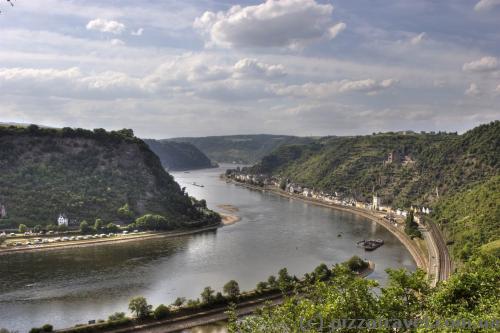 Rhine valley view from the Loreley cliff