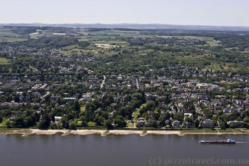 View of the Rhine from mount Drachenfels