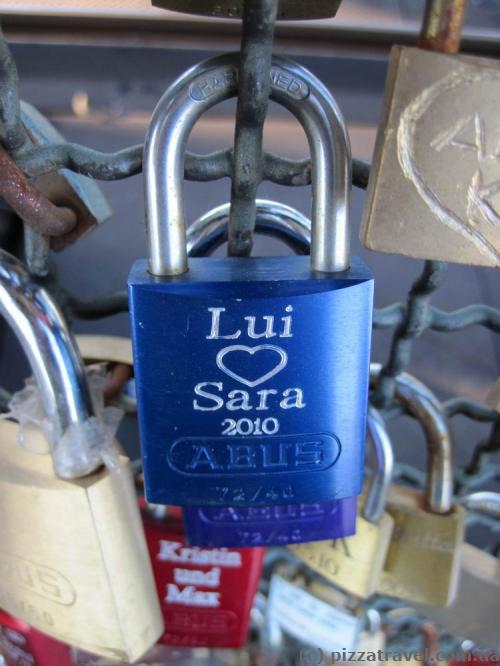 Locks on the Hohenzollern Bridge in Cologne