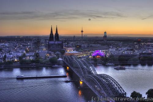 View of Cologne from observation deck