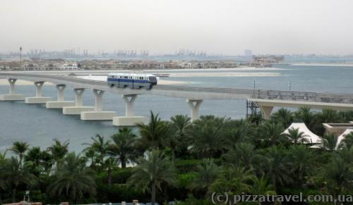 View of the monorail from the Aquaventure water park