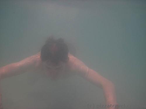 Zero visibility under water