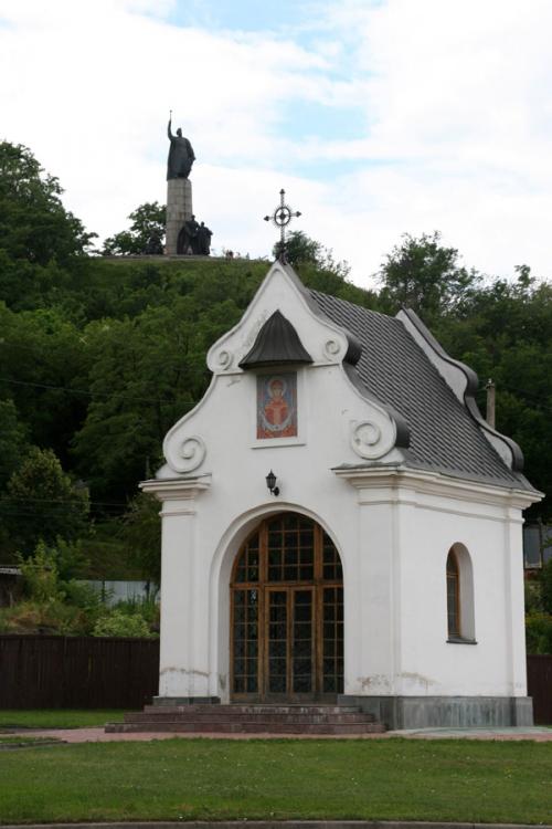 Zamkova (Castle) Hill with the monument to Bohdan Khmelnytsky