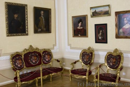 Interiors of the Kyrylo Rozumovsky Palace in Baturin