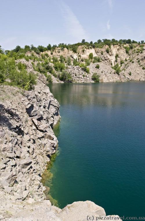 Flooded granite quarry in Migiya