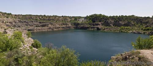 Flooded granite quarry in Migiya