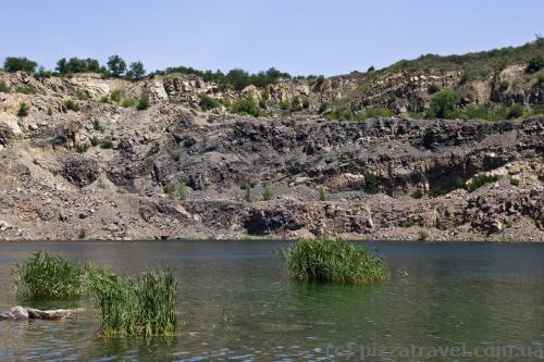 Flooded granite quarry in Migiya