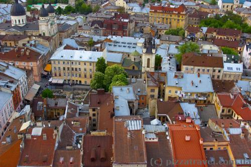 View from the Lviv City Hall tower