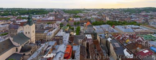 View from the Lviv City Hall tower